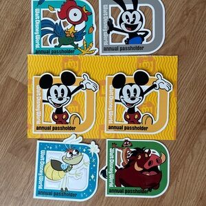 Disney Annual Passholder Magnets Set of 6